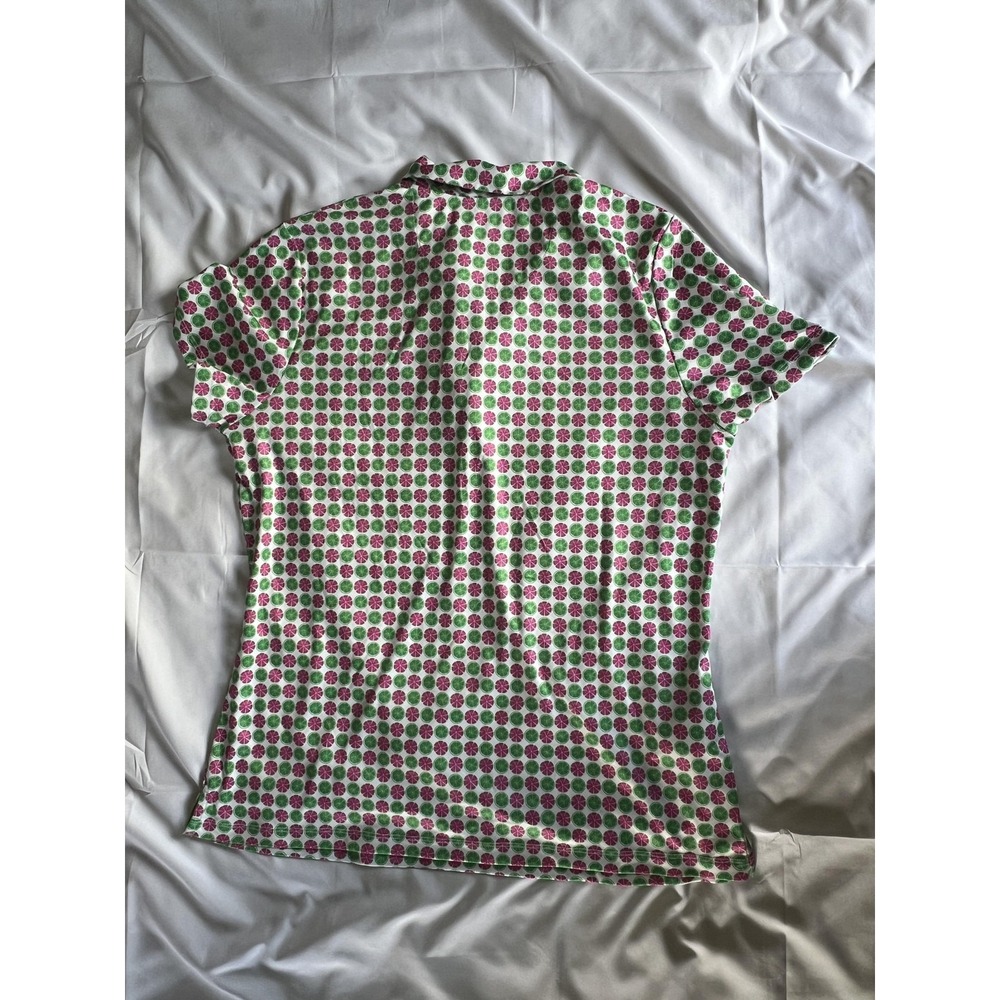 PGA Tour Polo Shirt Womens XL Performance Golf Citrus Print Polyester - Picture 4 of 13